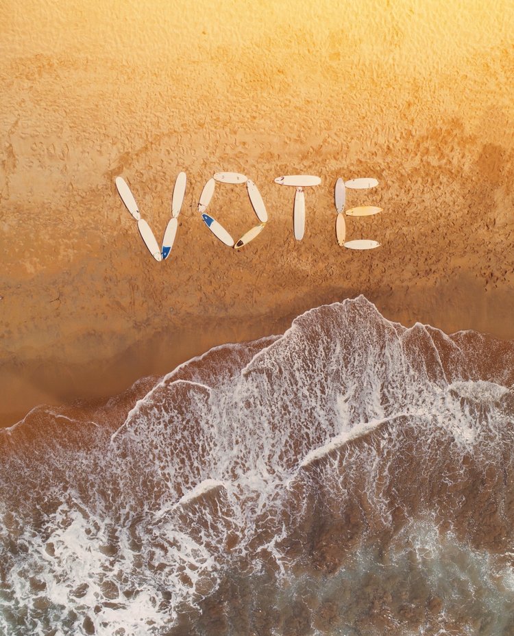 I Surf, I Vote Event - Angela Sun with Blue Uprising